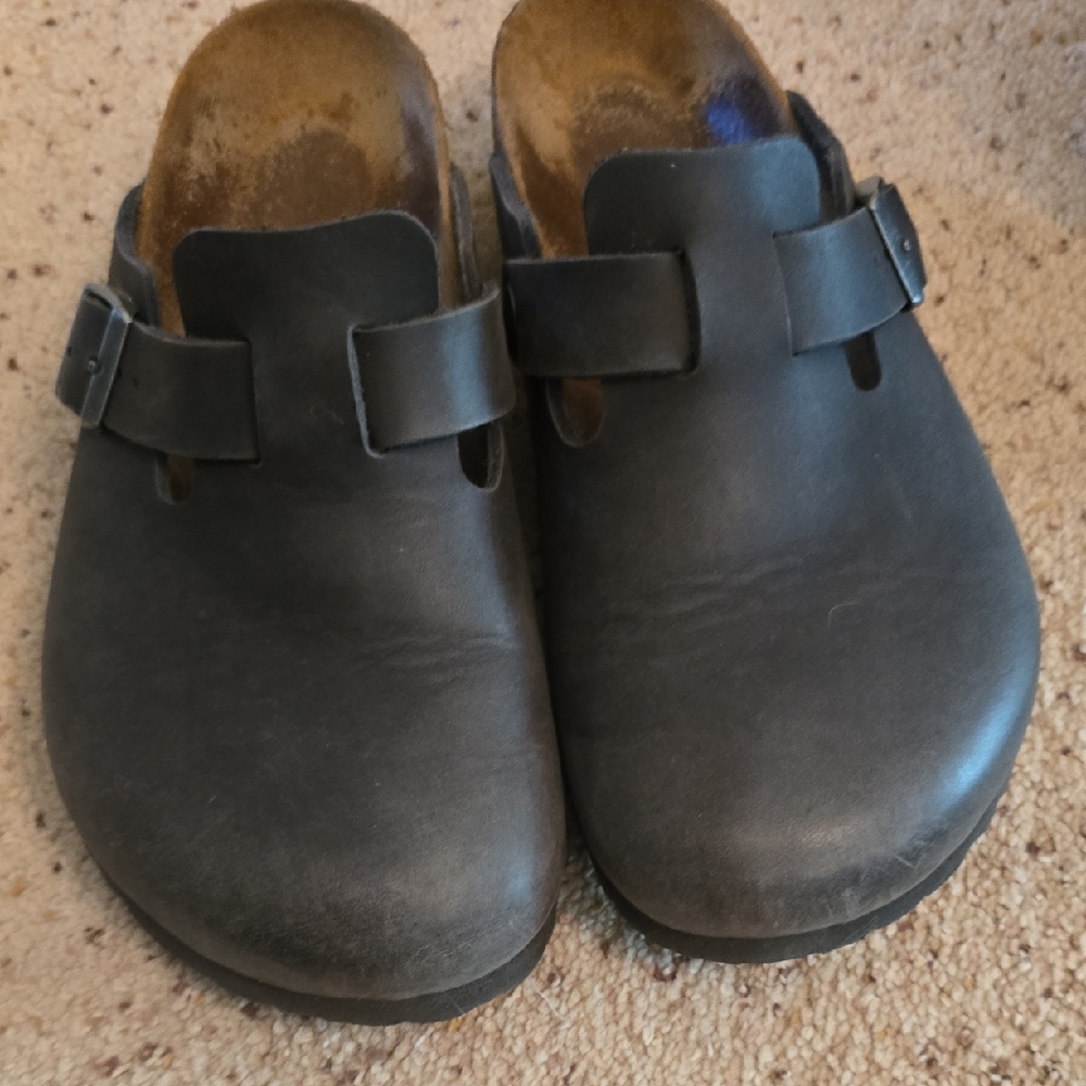 Birkenstock Black Leather Footwear